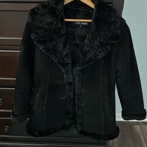 Steve Madden suede and faux fur coat